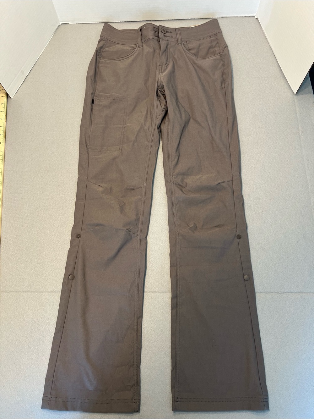 PrAna Halle II Pants Womens 2 Moonrock Roll Up Hiking Convertible  Hiking New